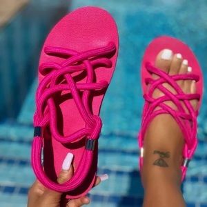 Pink Rope Sandal,  Summer Sandal, Beach Sandal